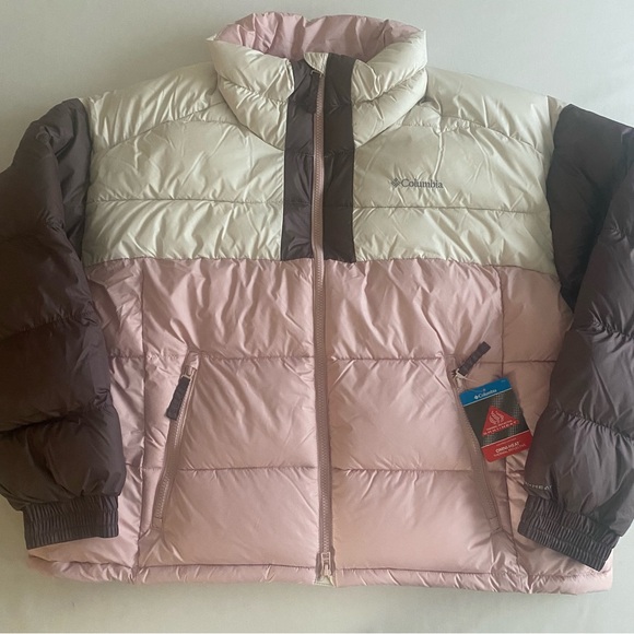 Columbia Pike Lake II Crop Jacket Women 2X Colorblock Insulated Omni-Heat Puffer - Picture 5 of 16
